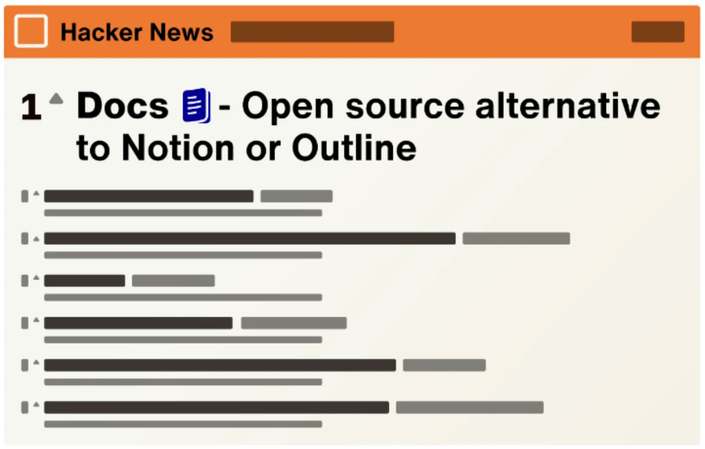A sticker made to celebrate Docs reaching #1 on Hacker News
